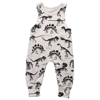 

Cute Baby Boys Girls One-piece Cotton Romper Babies Dinosaur Rompers Long Pants Jumpsuit Summer Clothes Outfits