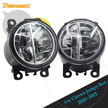

Buildreamen2 2 X Car Front LED Fog Light Daytime Running Light DRL White 12V For Citroen Jumpy Box 2010 2011 2012 2013 2014 2015