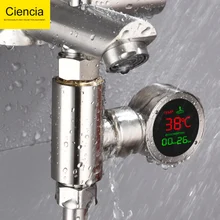Смеситель для душа светодиодный дисплей температуры воды датчик температуры ванная комната термометр аксессуары