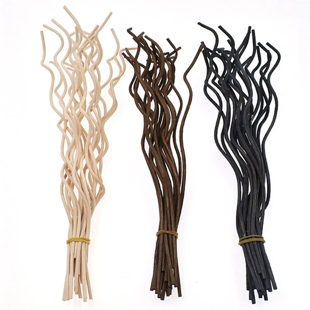 Reed Diffuser Stick 20 pcs Wavy Rattan Fragrance Diffuser Replacement Refill Sticks Air Freshener