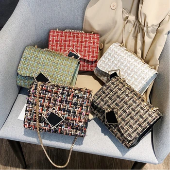 

Square bag 2019 Summer Fashion New Quality PU Leather Women's Handbag Crocodile pattern Chain Shoulder Messenger Bags