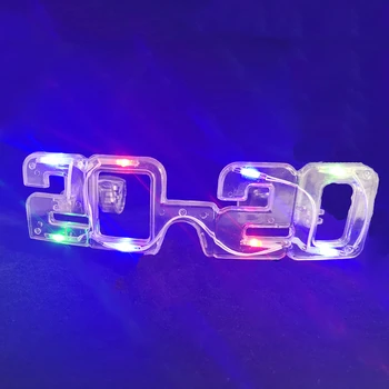 

2pcs/lot 2020 Flashing Eye Glasses Light-Up Blinking Glasses NEW YEAR Night Club Bar Dress Decor Wedding Glow Party Supplies