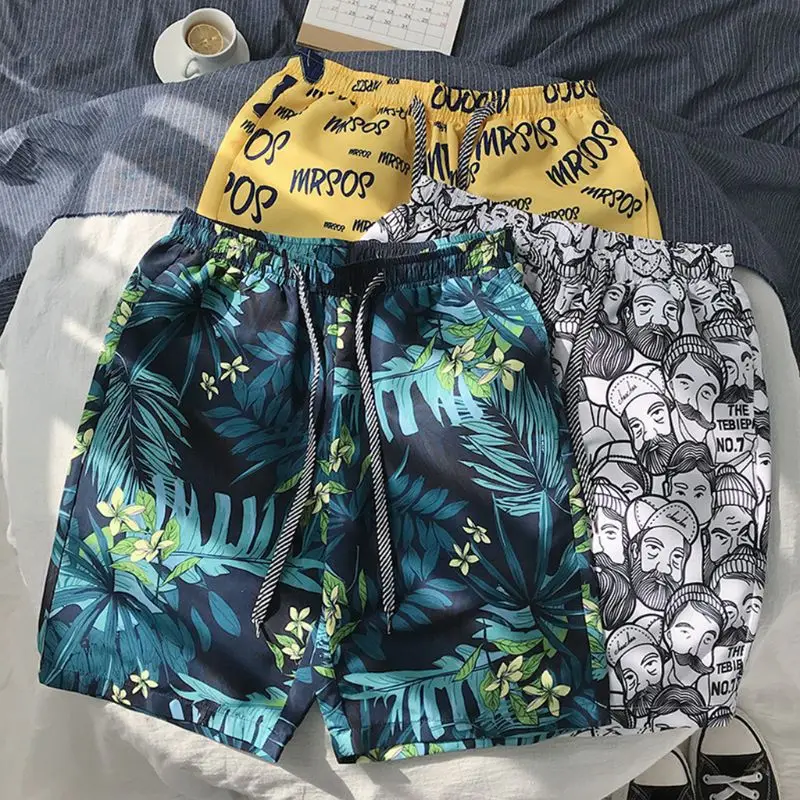 Mens Plus Size Quick Dry Trunks Tropical Leaf Cartoon Graphic Print Surfing Beach Shorts Summer Holiday Drawstring Pants Mens Plus Size Quick Dry Trunks Tropical Leaf Cartoon Graphic Print Surfing Beach Shorts Summer Holiday Drawstring Pants
