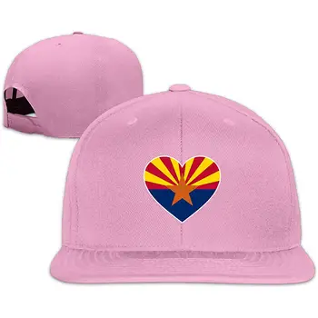 

Unisex Snapback Hat Love Arizona Flag Heart Adjustable Baseball Cap