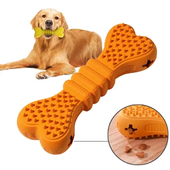 

Rubber Pet Dog Chewing Toy Pet Treat Puppy Teething Toy For Small Medium Large Dogs Training Tooth Cleaning Toy