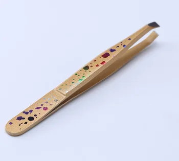 

small tweezer Tweezers Beauty Tool Stainless Steel Eyebrow Tweezer Slant Tip For False Eyelashes Hair Remover Clip Facial Face