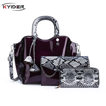

KYIDER Ladies Crossbody Handbag Women Shoulder Bag 3Pcs/Set PU Leather Composite Bag Top-Handle Bags for Female Messenger Bags