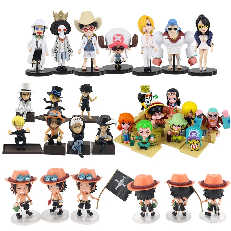 

4 Styles Anime One Piece Figure Luffy Ace Sanji Tony Tony Chopper PVC Action Figure Doll Collectible Model Toy Christmas Gift