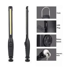Тонкий Портативный прожектор светодиодный фонарь светильник Перезаряжаемые магнитный крючок лампы кемпинг ремонт автомобиля бар свет факела