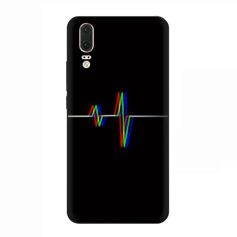 B8 EWAU цветной текст на черном фоне силиконовый телефон чехол для Huawei P8 P9 P10 P20 P30 Lite Mini Pro P Smart Z Plus - Цвет: B8