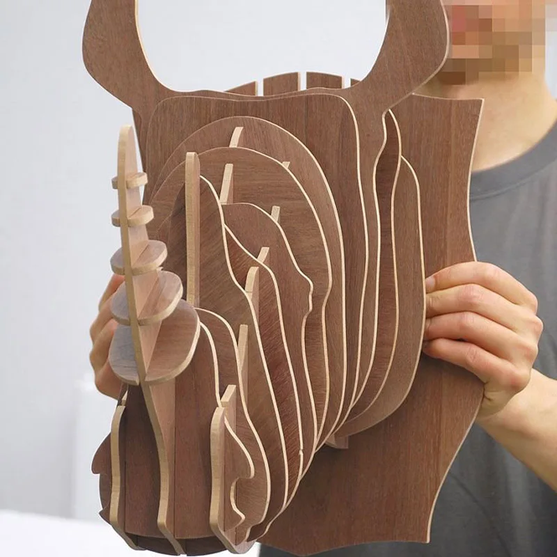 Badak 3d Model Cnc Laser Cutting File Dxf Cdr File Format Vektor Gambar Desain Woodworking Mesin Bagian Aliexpress