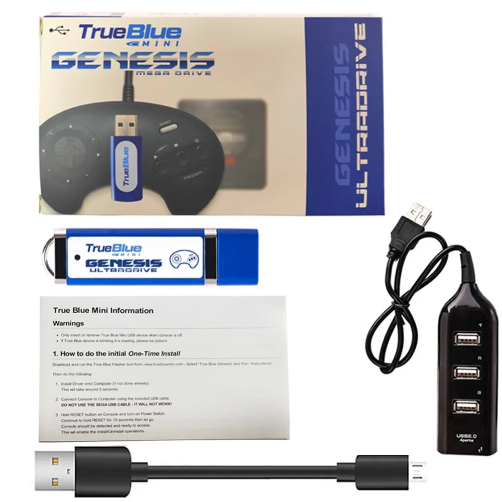 Портативная игровая мини приставка с 813 играми True Blue Ultradrive для Genesis игровые