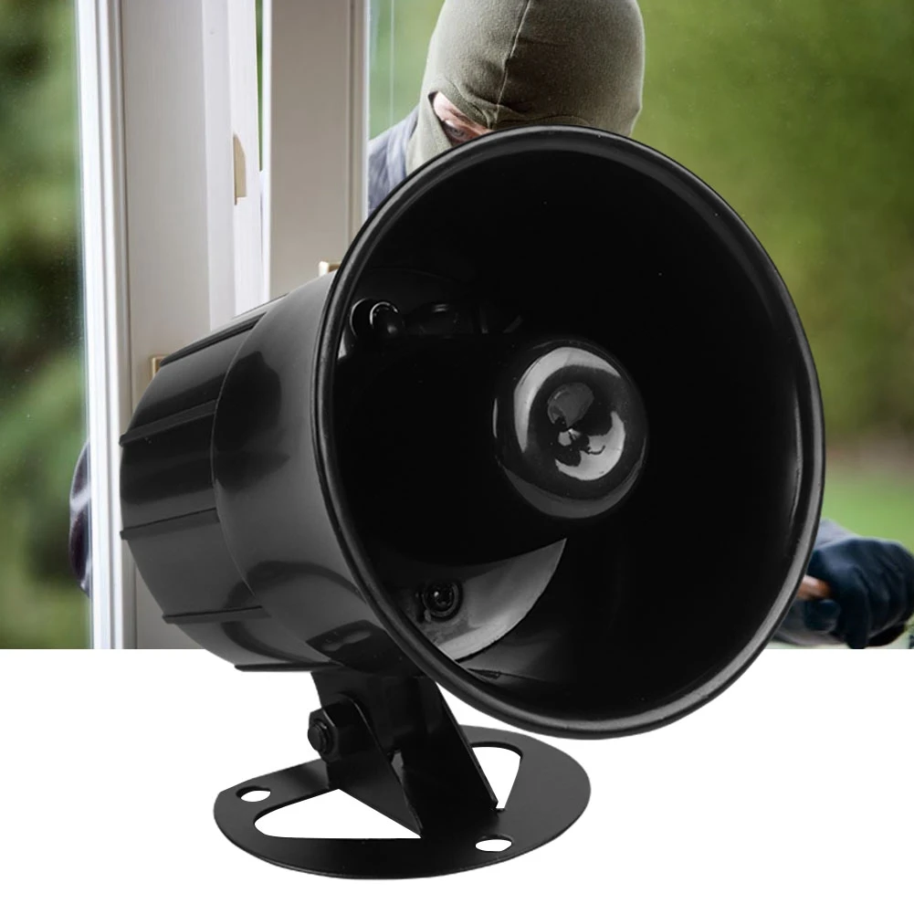 

Wire Loud Horn Alarm Siren Speaker Burglar Alarm System Alarm Siren 110 db DC 12V Sirens For Outdoor Security