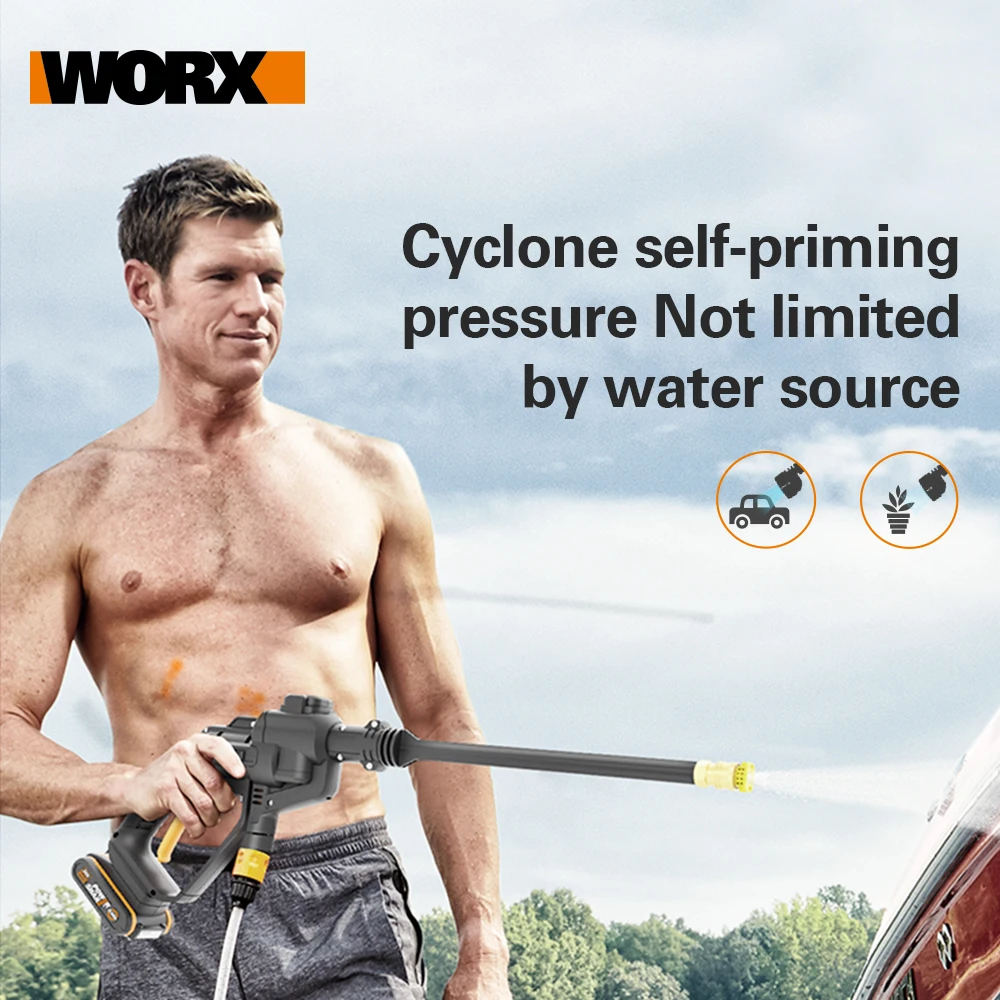 WORX 20V мойка автомобиля высокого давления WG620E.3 Беспроводная портативная моющая