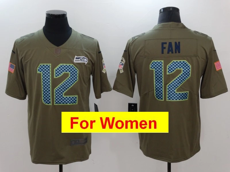 Золотой Женские футболки Seattle Shaquem Griffin Russell Wilson Bobby Wagner Doug Baldwin - Цвет: Золотой