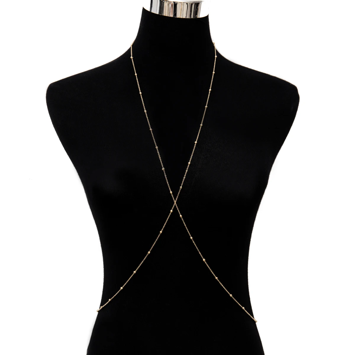 Simple Style Beach/Party Necklace with Belly Body Chain Fashion Sexy Copper Sequins Body Jewelry for Women