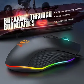 

Wired Gaming Mouse RGB USB Colorful Mice 3200DPI 6 Keys Computer Mouse LED Color Backlit Opto-electronic Mouse For PC Pro Gamer