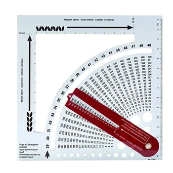 

Knitting Gauge Converter Tool Knitting Counter Calculator Density Ruler for Knitting Works Crafts DU55