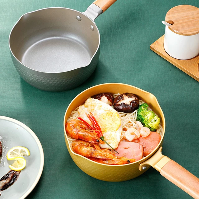 Pot de nouilles Ramen de style coréen, soupe en aluminium, revêtement  oxydé, cuisson des œufs Mike, cuisine chaude - AliExpress