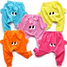 Новинка; сезон весна-осень; детские брюки из чистого хлопка; милые брюки в Корейском стиле для маленьких мальчиков и девочек; прямые продажи с фабрики