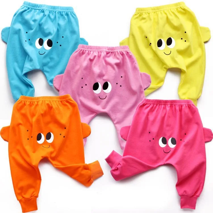 

New Spring And Autumn Children Pure Cotton Big Butt Pants Cute Baby Boy Girl Korean Version Pants Factory Direct Sales