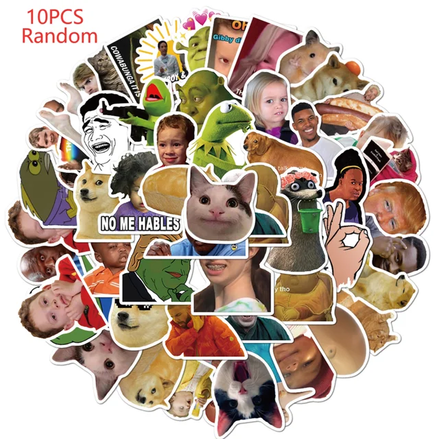 10/50/100Pcs Brand Stickers Laptop Macbook Cup Guitar Luggage Fridge Skateboard Bicycle Tide Logo Decal Sticker Random 10PCS