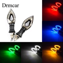 Universal Bendable Motorcycle LED Turn Signal Flowing Water Indicators Taillight Flexible 12LED Blinker Amber Flashing Lamp