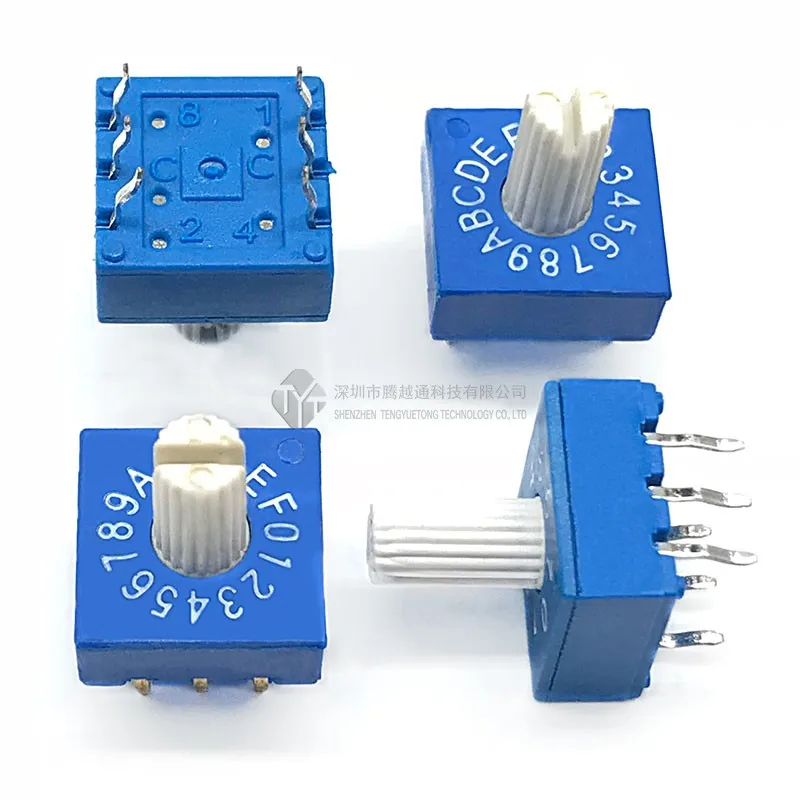 0-F rotary encoder switch with handle DIP switch 16-bit PCB encoder ...