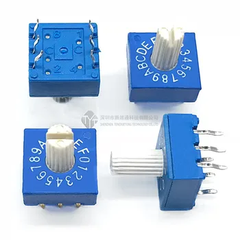

0-F rotary encoder switch with handle DIP switch 16-bit PCB encoder 8421C positive code 3:3 switch