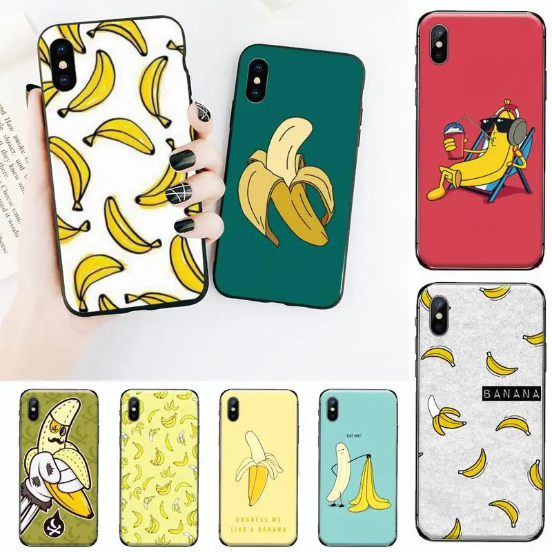 

Cartoon Cute Fruit Yellow Banana Phone Case for iPhone 11 12 pro XS MAX 8 7 6 6S Plus X 5S SE 2020 XR