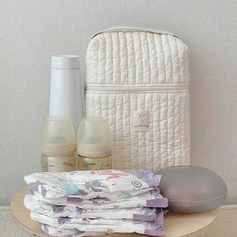 Borsa per pannolini per mamma piccola in cotone Borsa per bambini casual coreana - immagine 2