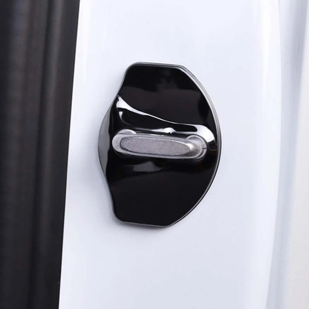 Autoleader 4Pcs/Set Auto Car Door Lock Covers Stainless Steel Car-Styling Interior Protection Trim For Tesla model 3