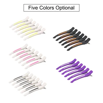 

6PCS Alligator Hair Clip Crocodile Clips Styling Tools Salon Color Cutting Extension Care tool Bow Hair Clips DIY Accessories
