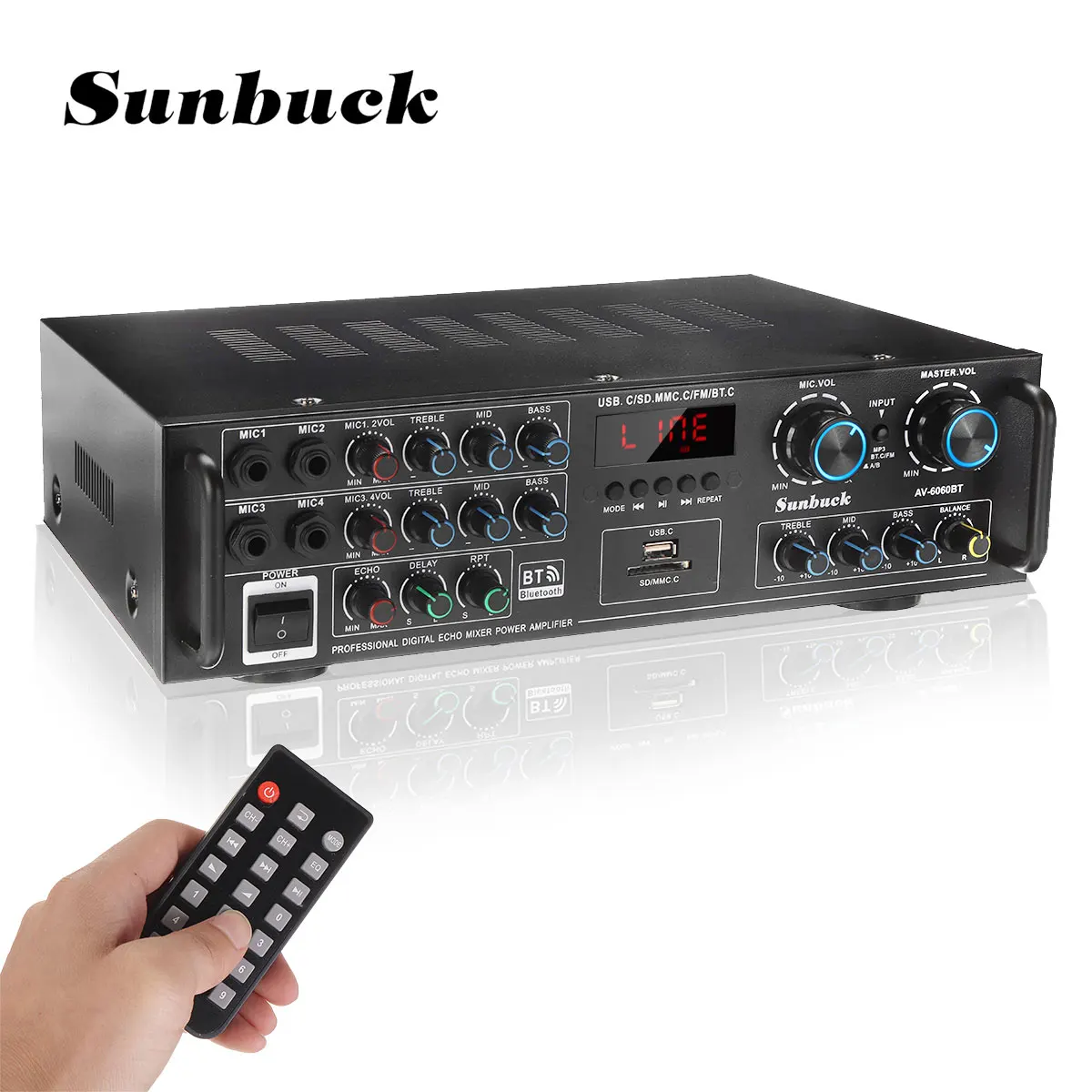 Sunbuck 3000w Hifi Audio Power Amplifier Ac 110v 220v Home Theater