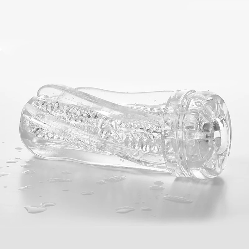 Soft Masturbator Cup  Pussy Sex Toys Transparent Vagina Adult Endurance Exercise Sex Products Silicon Vacuum  Cup for Men sw