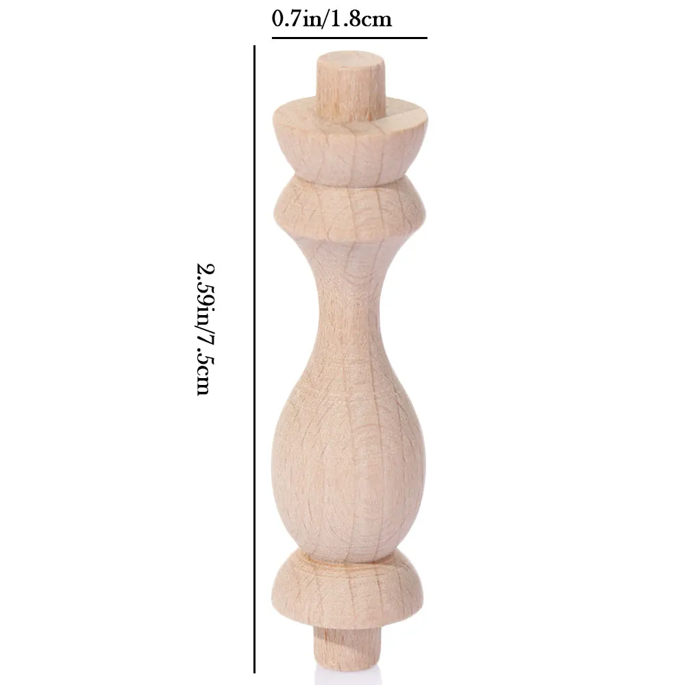 Vintage European-Style Solid Wood Carved Furniture Legs - Decorative Home Accents