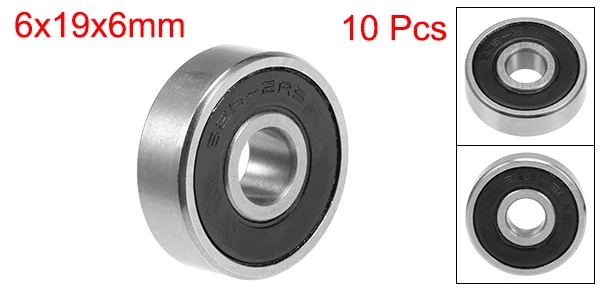 uxcell 1-20pcs 6mm I.D. Miniature Ball Bearings 6x19x6mm 8x16x5mm 6x19x6mm 6x22x7mm 606z 626z 636z 696z
