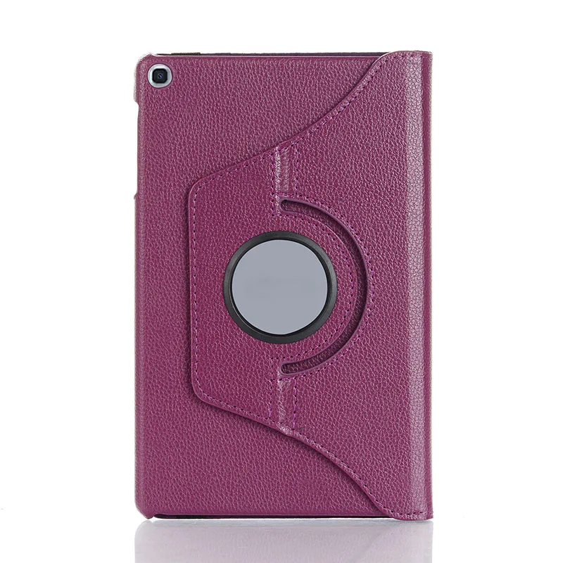 Чехол Litchi Fundas, вращающийся на 360 градусов, для samsung Galaxy Tab 8,, SM-T290, SM-T295, подставка для планшета, чехол для Galaxy Tab A 8,0,, чехол - Цвет: Фиолетовый