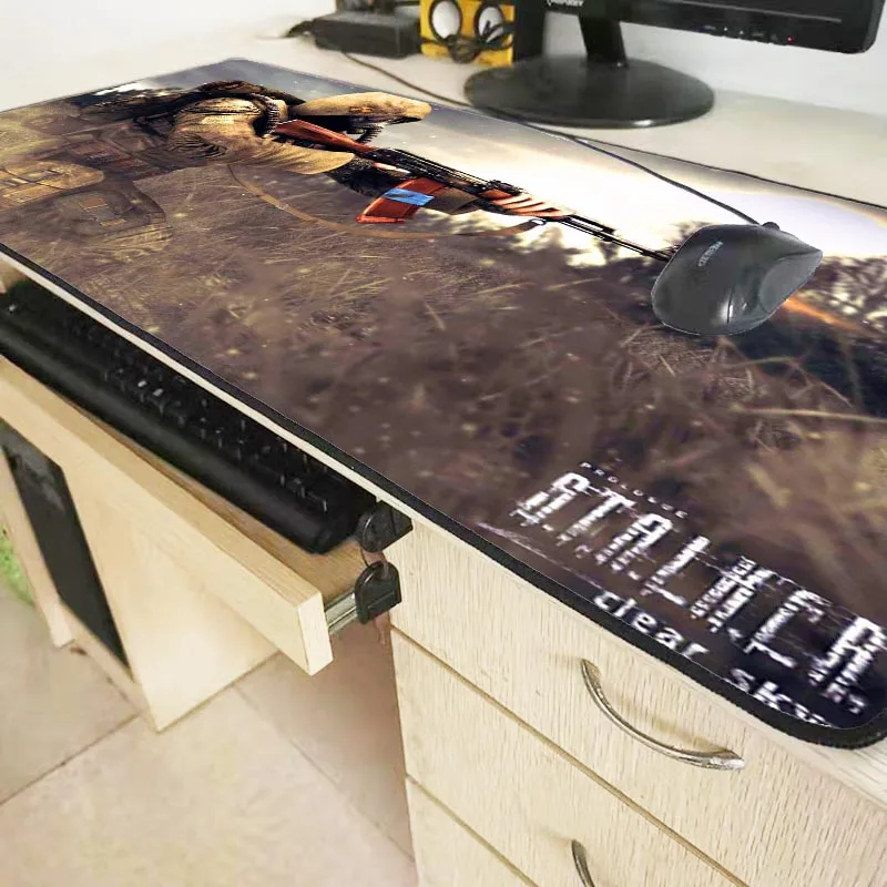 Large Gaming Mouse Pad XXL Lock Edge Mouse Pad Large Mousepad for Desk Black Extended Mat 900*400mm