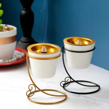 

Ceramic incense burner modern Arab Middle East golden incense burner