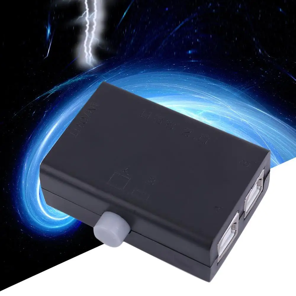 Черный ABS Универсальный мини USB обмен распределительный переключатель коробка