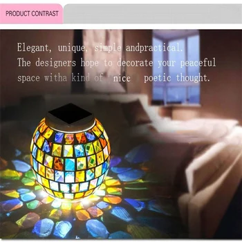 

Round Solar Lamp Mosaic Ball LED String Lights Flash Waterproof Fairy Garland For Outdoor Garden Christmas Wedding Decoration