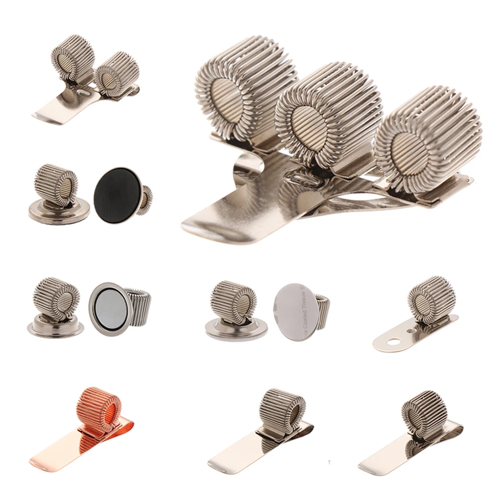 Portalápices de Metal portátil, bolígrafo con muelle de doble apertura, Clip Triple, bucle elástico, carpeta, suministros de escritura, 1 ud.