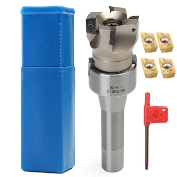 

1Set 90 Degree R8 FMB22 Straight Shank Arbor Face End Mill Cutter 4pcs APMT1604 Carbide Inserts Turning Tool