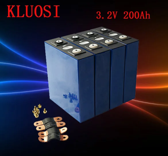 

4pcs/lot Deep Cycle Prismatic 3.2V 200AH 3C LiFePO4 Battery for Solar Energ long life 3500 Cycles for power system UPS supply