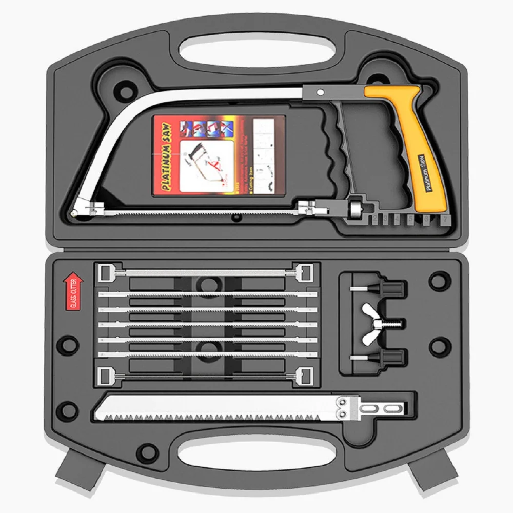 Miter Saw Multi Purpose Hand DIY Steel Saw Mini Saw Metal Wood Glass Saw Kit 9 Blades Woodworking Metalworking Model Hobby Tool hobby mio metal model tool paint shaker cientific movement model paint tools paint mixer for gundam kits hobby diy