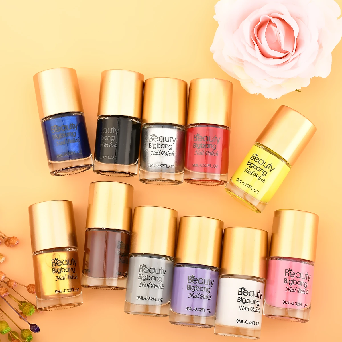 Billige BeautyBigBang 6 flaschen Nagel Polnischen Set Druck Lack Lack für Nagel Kunst Stanzen Platte Zubehör Polish Set