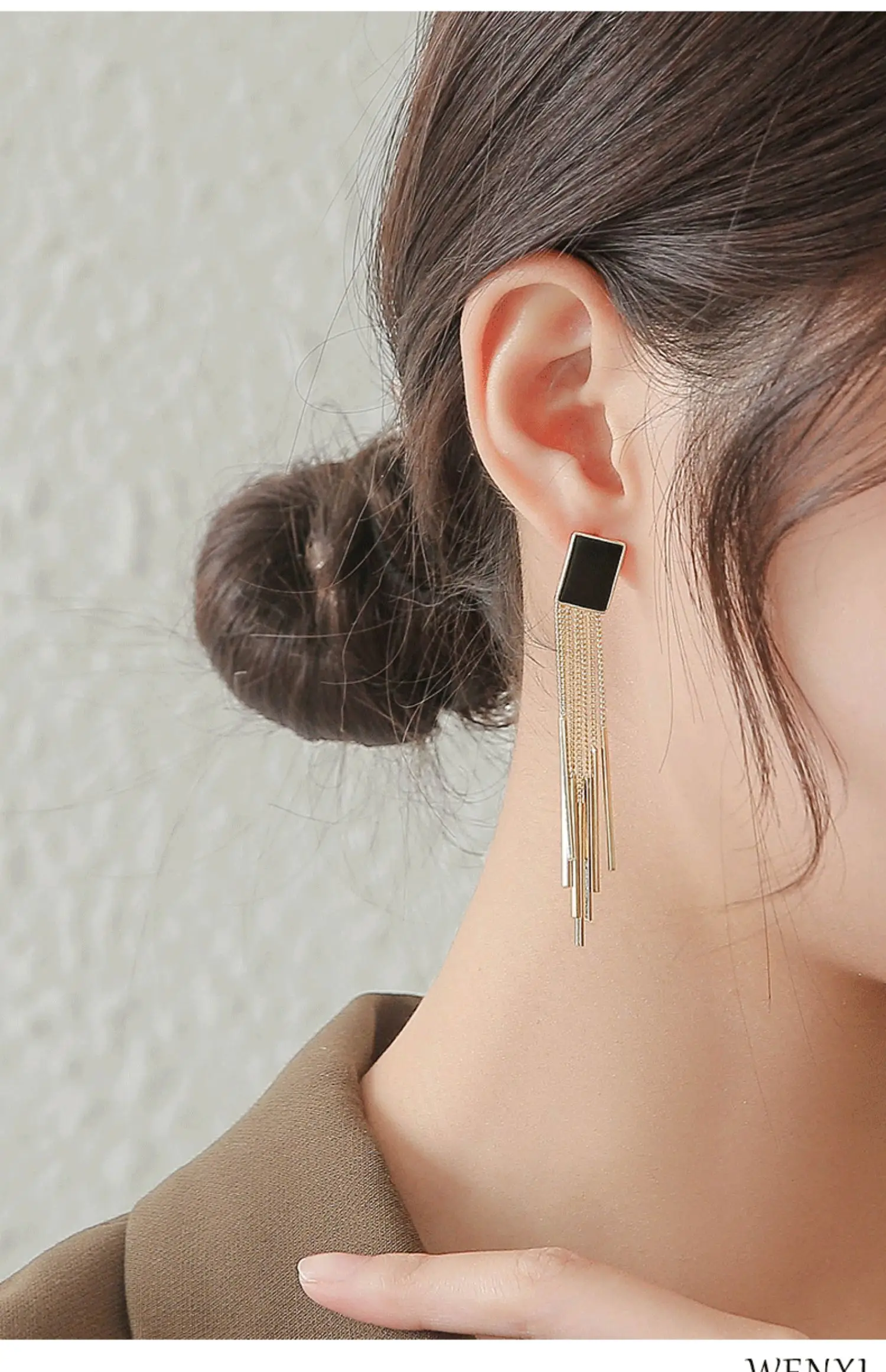 Earrings 2022 New Trendy Long Style Fashion European and American Tassel Earrings Temperament High Sense of Atmosphere - Image 3