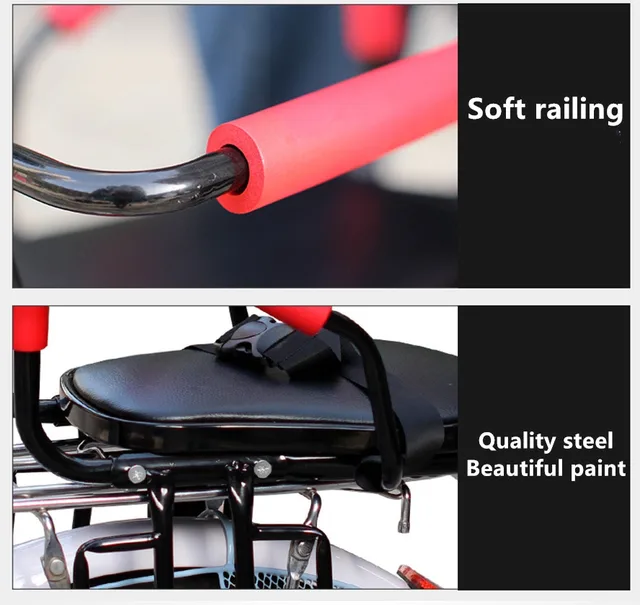 가족 라이딩을 편안하고 안전하게 즐기기 위한 어린이 자전거 뒷좌석