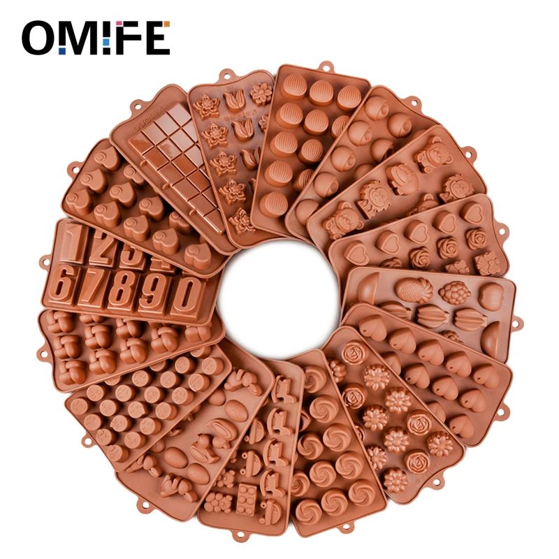 Omife инструменты для украшения торта с цифрами медведя силиконовые формы шоколада